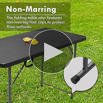 Amazon.com: Plainsity 4ft Folding Table, Sturdy Outdoor